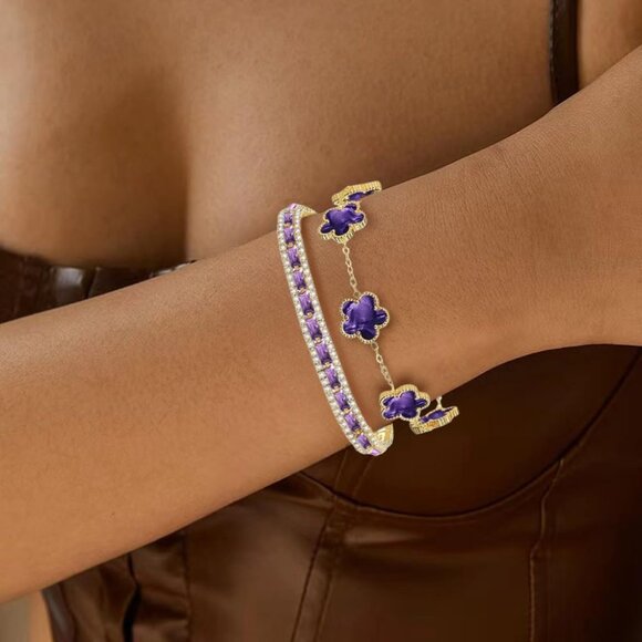 Beautiful Stackable Bracelets for Women - 18K Gold Plating & Durable Style - Picture 2 of 5